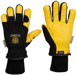 Tillman® Size Large Black, Gold Deerskin And Leather And Nylon | Spandex Thinsulate™ Lined Cold Weather Gloves