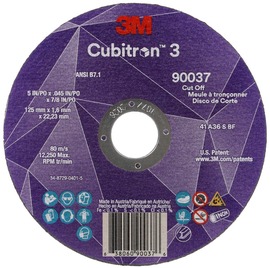 3M™ 5" X .045" X 7/8" Cubitron™ 3 36+ Grit Ceramic Grain Type 1 Cut Off Wheel