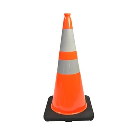 Cortina Safety Products 14" X 14" X 28" Orange Injection Molded PVC Cone