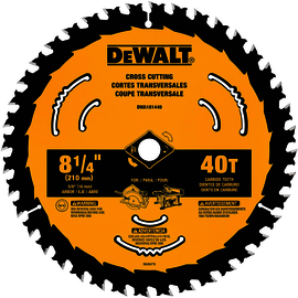 DEWALT® 8 1/4" Carbide Tipped Circular Saw Blade 40 Teeth Per Inch