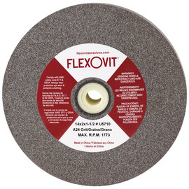 FlexOVit® 14" 24 Grit Coarse Aluminum Oxide Bench Grinder Wheel