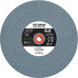 United Abrasives/SAIT 8" GC60 Grit Medium Green Silicon Carbide Bench Grinder Wheel
