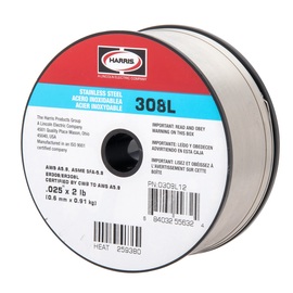 .030" ER308L Harris Products Group Stainless Steel MIG Wire 2 lb 4" Spool