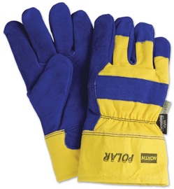 Honeywell Blue and Yellow North® Polar Canvas And Leather Thinsulate™ Lined Cold Weather Gloves