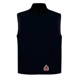Bulwark® Large Regular Navy Blue Nomex Aramid/Kevlar Aramid Flame Resistant Vest With Snap Front Closure
