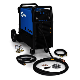 Miller® Millermatic® 355 1 or 3 Phase MIG Welder With 208 - 575 Input Voltage, Auto-Set™ Elite Parameters, EZ-Latch™ Running Gear, And Accessory Package