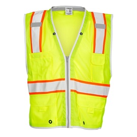 Kishigo Large Hi - Viz Yellow Ultra-Cool™ Class 2 Polyester Premium Brilliant Series Heavy Duty Vest