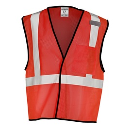 Kishigo Small - Medium Red Mesh Polyester Enhanced Visibility Vest