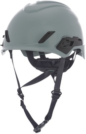 MSA Gray V-Gard® H1 HDPE Cap Style Non-Vented Climbing Helmet With Fas Trac® Ratchet Suspension