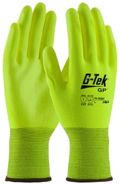 Protective Industrial Products 2X G-Tek® 13 Gauge Hi-Viz Yellow Polyurethane Palm And Finger Coated Work Gloves With Hi-Viz Yellow Nylon Liner And Knit Wrist