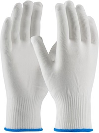 Protective Industrial Products Large White CleanTeam® Light Weight Seamless Knit Nylon Inspection Gloves With Knit Wrist