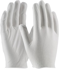 Protective Industrial Products One Size Fits Most White CleanTeam® Light Weight Cotton Inspection Gloves With Unhemmed Cuff