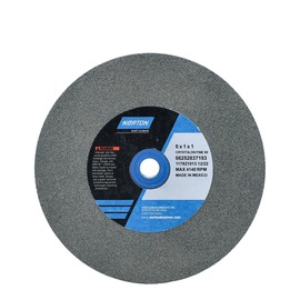 Norton® 6" 80 Grit Medium Silicon Carbide Bench And Pedestal Wheel