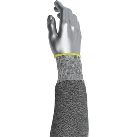 RADNOR™ 18" Long Gray Kut Gard® ATA® Technology HPPE Fiber Cut A4 ANSI Level Cut Resistant Sleeve