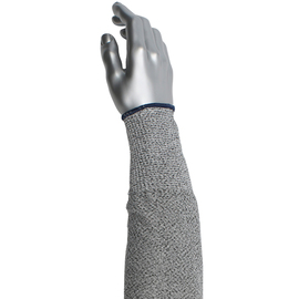 RADNOR™ 18" Long Gray Kut Gard® ATA® Technology HPPE Fiber Cut A7 ANSI Level Cut Resistant Sleeve