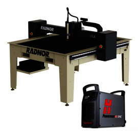 RADNOR™ 4' X 4' Cutting Table With Hypertherm® Powermax65 SYNC® Plasma Cutter And FlashCut® CNC Software