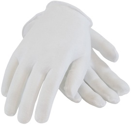 RADNOR™ Women's White CleanTeam® Light Weight Cotton Inspection Gloves With Unhemmed Cuff