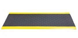 Superior Manufacturing 3' X 12' Black And Yellow NoTrax® Pebble Step Sof-Tred™ Anti Fatigue Floor Mat
