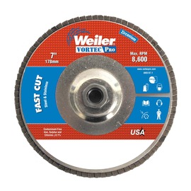 Weiler® Wolverine™ 7" X 5/8" - 11 60 Grit Type 29 Flap Disc