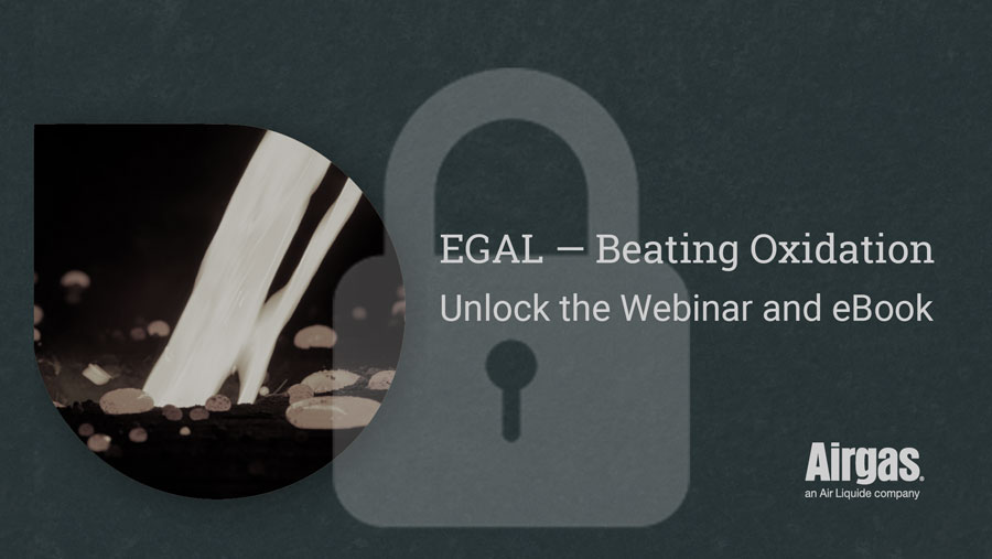 A desaturated combined image of the eBook cover and the Video thumbnail with an image of molten metal being poured