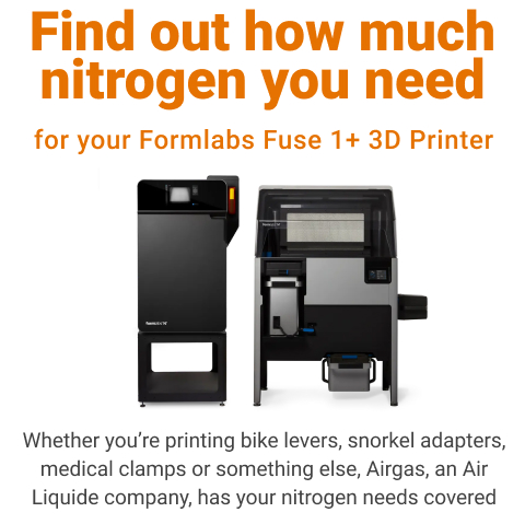 Find out how much Nitrogen you need for your Formlans Fuse 1+ 3D Printer
