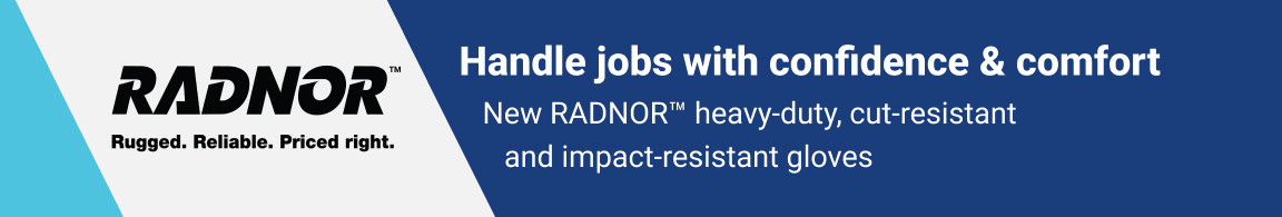 New RADNOR™ heavy-duty, cut-resistant and impact-resistant gloves