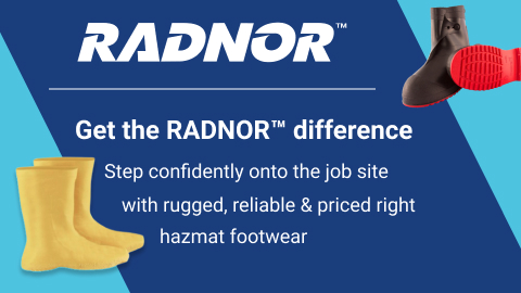 Get the RADNOR™ difference. Step confidently onto the job site with rugged, reliable & priced right hazmat footwear.