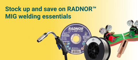 Stock up and save on RADNOR™ MIG welding essentials