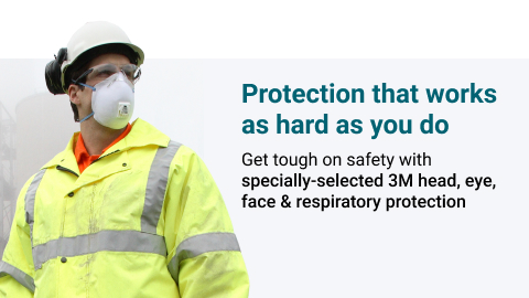 Get tough on safety with specially-selected 3M head, eye, face & respiratory protection products. SHOP NOW.
