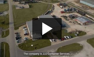 A birds-eye view of the JJJ Container Services facility