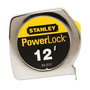 Stanley® PowerLock® 1/2" X 12' Yellow And Silver Tape Measure With Cast-Metal Case