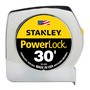 Stanley® PowerLock® 1" X 30' Silver And Yellow Tape Measure With Corrosion-Resistant End Hook