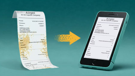 A purchasing agent reviewing Proofs of Delivery from Airgas online