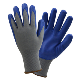 Protective Industrial Products Large 13 Gauge Nitrile Palm And Finger And Knuckles Coated Work Gloves With Polyester Liner And Knit Wrist