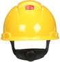 3M™ Yellow SecureFit™ H-702SFV-UV HDPE Cap Style Hard Hat With Rachet/4 Point Ratchet Suspension