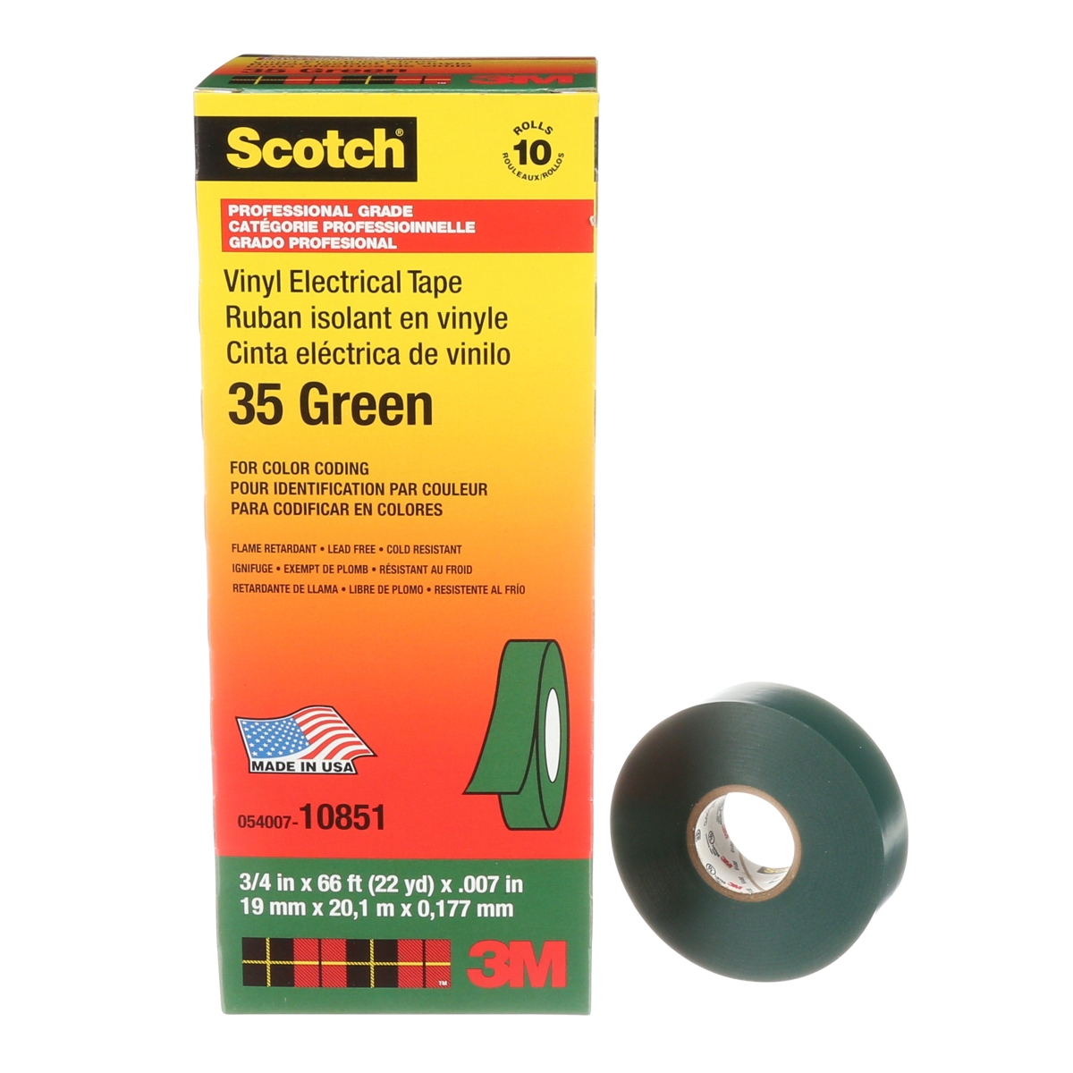 Scotch 3M 33+ Ruban adhésif isolant électrique PVC classe A