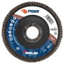 Weiler® Tiger® 4 1/2" X 7/8" 60 Grit Type 29 Flap Disc