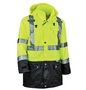 Ergodyne Medium Lime And Black GloWear® 8365BK Polyester Rain Jacket