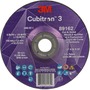 3M™ 6" X 1/8" X 7/8" Cubitron™ 3 36+ Grit Ceramic Grain Type 27 Depressed Center Combination Wheel