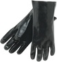 MCR Safety Large Black Interlock Lined PVC Chemical Resistant Gloves