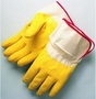 RADNOR™ Large Yellow Latex Three-Quarter Coated Work Gloves With Natural Cotton Canvas Liner And Safety Cuff