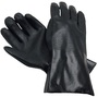 MCR Safety Large Black Interlock Lined PVC Chemical Resistant Gloves