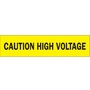 Brady® 3" X 200' Black/Yellow 3 mil Polyethylene Non-Adhesive Barricade Tape "CAUTION HIGH VOLTAGE"