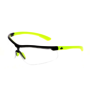 Crews Safety Products Klondike® KD7 Hi-Viz Lime/Black Safety Glasses With Clear MAX6® Anti-Fog Lens