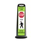 Cortina Safety Products 15" X 8" X 45" Black Polyethylene Trailblazer XL "STATE LAW STOP FOR _____ WITHIN CROSSWALK {With Pictogram}"