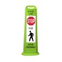 Cortina Safety Products 15" X 8" X 45" Lime Polyethylene Trailblazer XL "STATE LAW STOP FOR _____ WITHIN CROSSWALK {With Pictogram}"