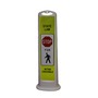 Cortina Safety Products 15" X 8" X 45" White Polyethylene Trailblazer XL "STATE LAW STOP FOR _____ WITHIN CROSSWALK {With Pictogram}"