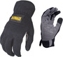 Radians Black Large Spandex/Synthetic Leather General Purpose Gloves With Hook And Loop