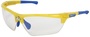MCR Safety Dominator DM3 Yellow Safety Glasses With Clear MAX6 Anti-Fog Lens