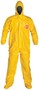 DuPont™ 2X Yellow Tychem® 2000 10 mil Chemical Protective Coveralls (With Hood, Elastic Wrists And Attached Socks)